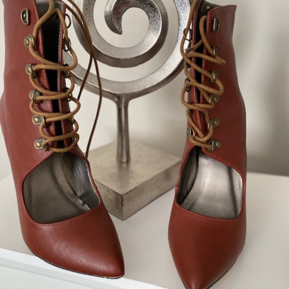 Michael Antonio Burgundy/Brown Stiletto Bootie